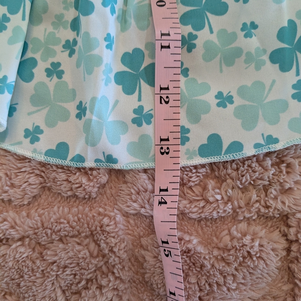 2/$10 🐾 New Size Large Charming Clover Print Dog Dress with Bow 🐾 - Picture 4 of 9